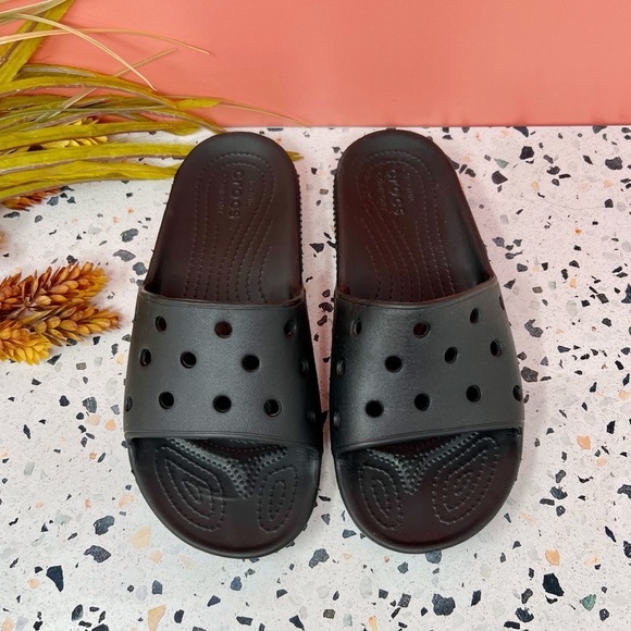 CROCS Classic Iconic Slide V2 Women’s Slip On Comfort Sandals Sz 7 - Picture 8 of 8